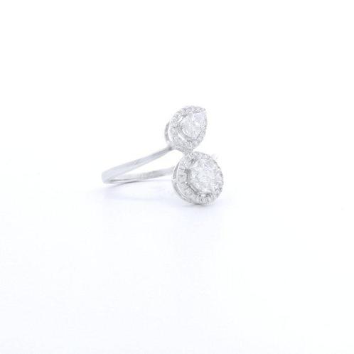 Ring - 18 karaat Witgoud - 0.56ct. tw. Diamant (Natuurlijk), Sieraden, Tassen en Uiterlijk, Ringen