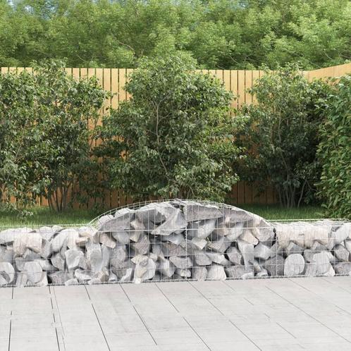 vidaXL Schanskorven 10 st gewelfd 300x50x40/60 cm, Tuin en Terras, Bloembakken en Plantenbakken, 100 cm of meer, Nieuw, Metaal