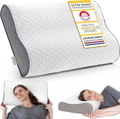 ComfyCentre Hoofdkussen - Traagschuim Kussen Tegen Nekpijn, Huis en Inrichting, Woonaccessoires | Kussens, Nieuw, Ophalen of Verzenden