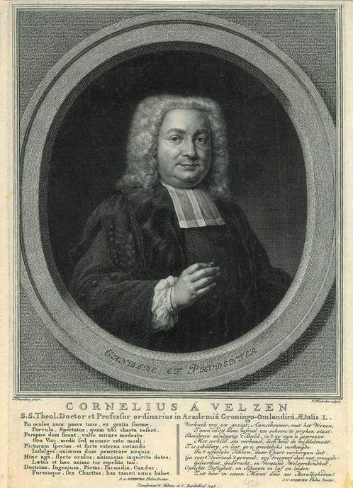 Portrait of Cornelius van Velzen, Antiek en Kunst, Kunst | Etsen en Gravures