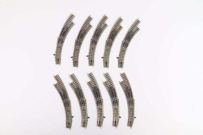 Fleischmann N - 9142 - Modeltreinsporen (10) - Bochtwissels, Hobby en Vrije tijd, Modeltreinen | N-Spoor
