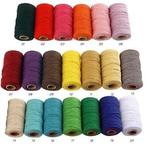 Macrame koord diverse kleuren 2 mm 100yard - caffee Macrame, Ophalen of Verzenden, Nieuw