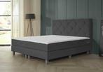 ACTIE! Boxspring Porto 180 200 Antraciet, Verzenden, 180 cm, 200 cm, Nieuw