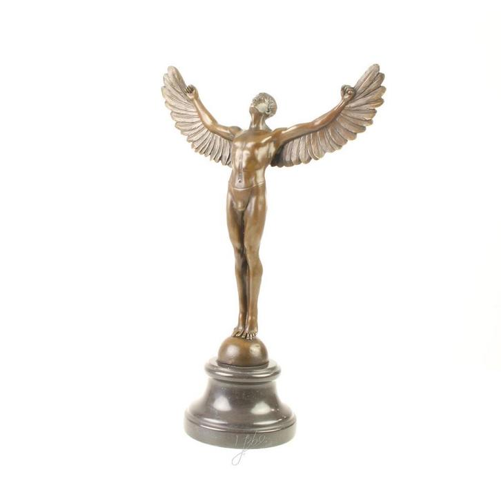 A BRONZE SCULPTURE OF ICARUS (Beeldjes - Decoratie), Antiek en Kunst, Kunst | Beelden en Houtsnijwerken, Verzenden