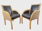 Loom - Fauteuil (2) - Hout, Leder, Rattan