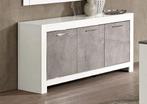 Dressoir Marknesse 3 Deurs Wit/Marmer - dressoirs, Huis en Inrichting, Kasten | Dressoirs, Nieuw, Overige materialen