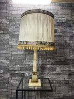 Lamp - Luxe Italiaanse Marmer en Onyx Tafellamp - Stoffen