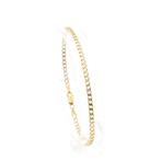 Gouden gourmet schakel armband | 19,5 cm, Sieraden, Tassen en Uiterlijk, Armbanden, Ophalen of Verzenden, Gebruikt, Overige kleuren