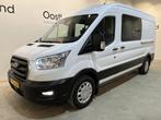 Ford Transit 350 2.0 TDCI L3H2 Trend 130 PK DC Dubbel Cabine, Stof, Gebruikt, Euro 6, Overige carrosserieën