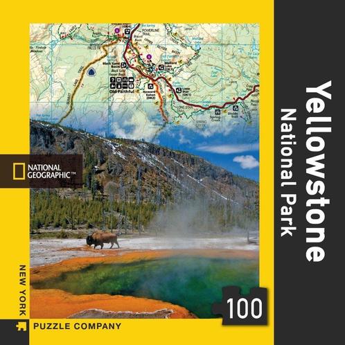 Yellowstone National Park Mini 100 piece jigsaw puzzle, Hobby en Vrije tijd, Denksport en Puzzels, Verzenden