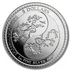 Tokelau Yin Yang Equilibrium 1 oz 2018 (30.000 oplage), Verzenden, Losse munt, Zilver