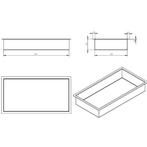 Inbouwnis Wiesbaden 30x60x10 cm RVS Mat Wit, Ophalen of Verzenden, Nieuw