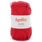 Katia Capri - 82059 rood - Katoen Garen, Hobby en Vrije tijd, Breien en Haken, Ophalen of Verzenden, Nieuw