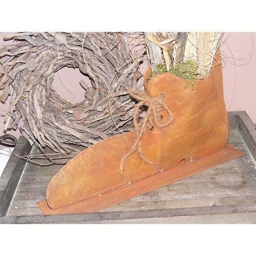 Tuindecoratie vintage schoen | 20 cm x 40 cm | Roestkleurige, Huis en Inrichting, Woonaccessoires | Overige, Nieuw, Verzenden
