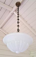 Plafondlamp - Phililite Pendant - messing, opalineglas, Antiek en Kunst