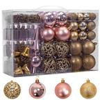 REA Kerstballen Set - Kunststof - Ø 6, 4 en 3 cm - Goud e.., Diversen, Ophalen of Verzenden, Nieuw