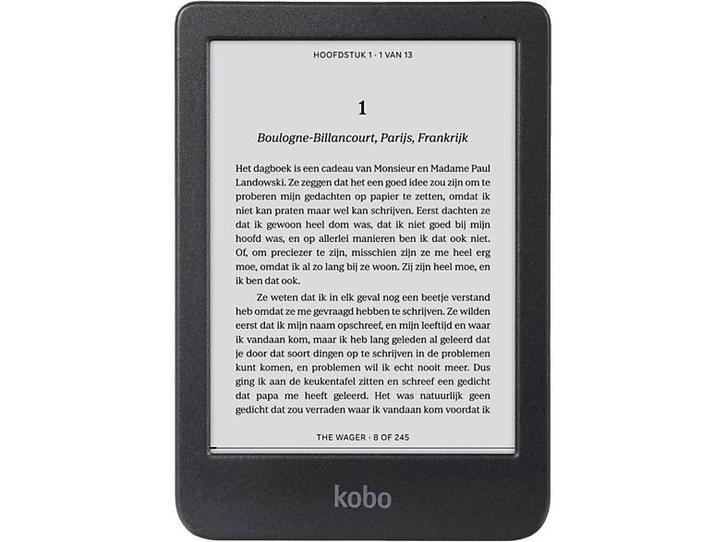 Kobo -  E-reader  - 6 Inch - 16 Gb  - Zwart, Computers en Software, E-readers, 6 inch of minder, 16 GB of meer, 6 inch of minder