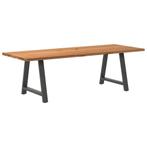 vidaXL Eettafel rechthoekig 240x90x74 cm massief eikenhout, Huis en Inrichting, Verzenden, Nieuw