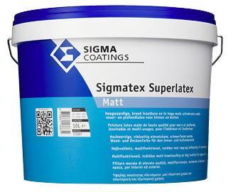 Sigma Sigmatex Superlatex Matt - RAL 9005 Zwart - 10 liter, Doe-het-zelf en Verbouw, Verf, Beits en Lak, Verzenden
