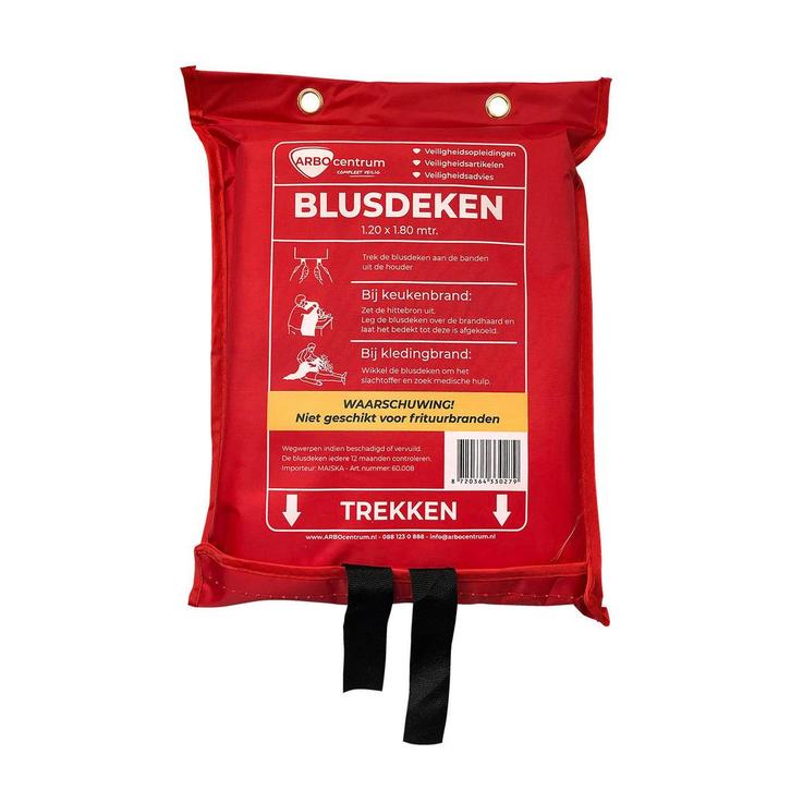 Blusdeken softbag 120 x 180 cm, Huis en Inrichting, Brandblussers en Brandkasten, Verzenden