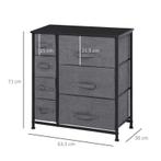 TRUUSK Opbergkast met 7 Opvouwbare Stoffen Lades - Metalen F, Huis en Inrichting, Kasten | Ladekasten, Verzenden, Nieuw