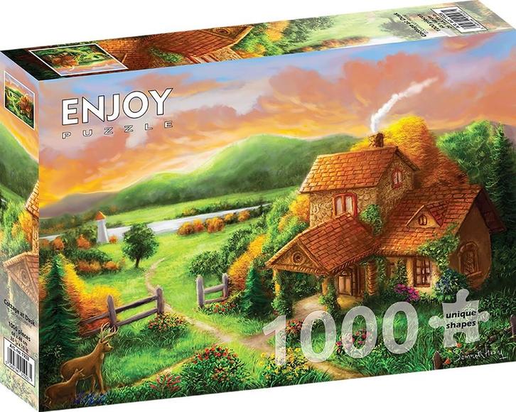 Cottage at Dusk Puzzel (1000 stukjes) | Enjoy Puzzle -, Hobby en Vrije tijd, Denksport en Puzzels, Nieuw, Verzenden