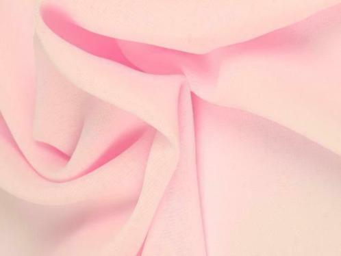 Chiffon stof - Baby roze - Per 15 of 50 meter, Hobby en Vrije tijd, Stoffen en Lappen, 120 cm of meer, 200 cm of meer, Roze, Nieuw