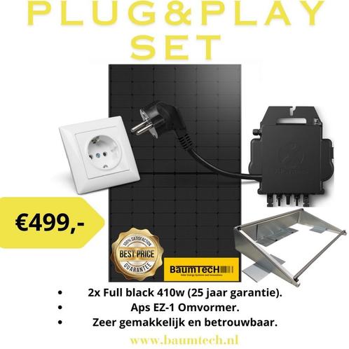 Zonnepanelen plug and play set 2x 410w, Doe-het-zelf en Verbouw, Zonnepanelen en Toebehoren, Compleet systeem, Nieuw, 200 wattpiek of meer