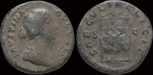 Sestertius 147-176ad Roman Faustina Ii Ae sesterius the t..., Postzegels en Munten, Munten | Europa | Niet-Euromunten, Verzenden