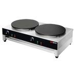 GGM Gastro | Crêpebakplaat - met 2 platen - Ø 400mm |, Verzenden, Nieuw in verpakking, Fornuis, Frituur en Grillen