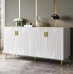 Dressoir 152 cm –Modern Opbergkast met Lades en Gouden Handg, Verzenden, Nieuw