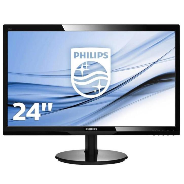 Philips 246V5LSB - 24 inch - 1920x1080 - DVI - VGA - Zwart, Computers en Software, Monitoren, Nieuw, Verzenden