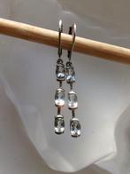 Zilver, Heldere kwarts - Oorbellen - Art Deco-stijl