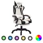 Racestoel RGB - Zwart/Wit Kunstleer | Retourdeal | 55% Ko..., Huis en Inrichting, Ophalen of Verzenden, Nieuw, Zwart