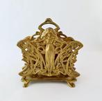 Brievenhouder - Vintage messing meisjesbriefhouder of servet, Antiek en Kunst