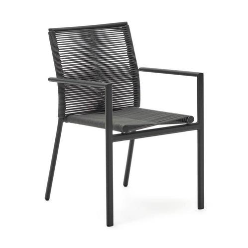 *WOONWINKEL* Kave Home Culip Tuinstoel Touw Met Aluminium Do, Tuin en Terras, Tuinsets en Loungesets, Nieuw, Verzenden
