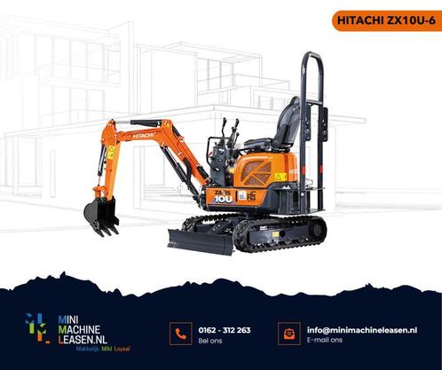 HITACHI ZX10U-6 minigraver | speedlease vanaf €129,- p/w, Zakelijke goederen, Machines en Bouw | Kranen en Graafmachines, Graafmachine