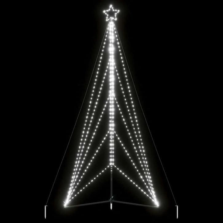 vidaXL LED-kerstboom 615 LEDs koud wit 404,5 cm, Diversen, Kerst, Nieuw, Verzenden