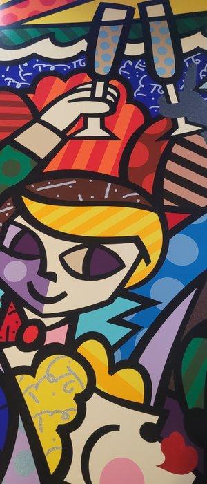 Romero Britto (1963) - Celebration · handpainted Filet, Antiek en Kunst, Antiek | Overige Antiek