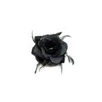 Speld met zwarte roos met veren en glitters - Haarbloemen, Nieuw, Ophalen of Verzenden
