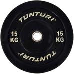 Tunturi Halterschijf 15kg Black - Incl. gratis fitness app, Verzenden, Nieuw