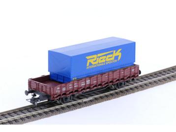 Schaal H0 Roco 46031 rongenwagen met Rieck container AC v... beschikbaar voor biedingen