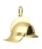 Gouden Brandweerhelm ketting hanger, Verzenden, Nieuw