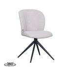 Stoel Kimo | Naturel | Boucle | Zwart Metalen Frame | 2, Verzenden, Nieuw in verpakking