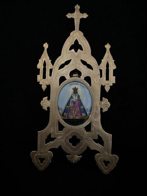 Altaar - Verguld messing - 1850-1900 - Madonna Notre Dame de, Antiek en Kunst, Antiek | Boeken en Bijbels