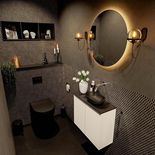 MONDIAZ FOWY toiletmeubel 60cm kleur talc. Waskom positie, Doe-het-zelf en Verbouw, Sanitair, Ophalen of Verzenden