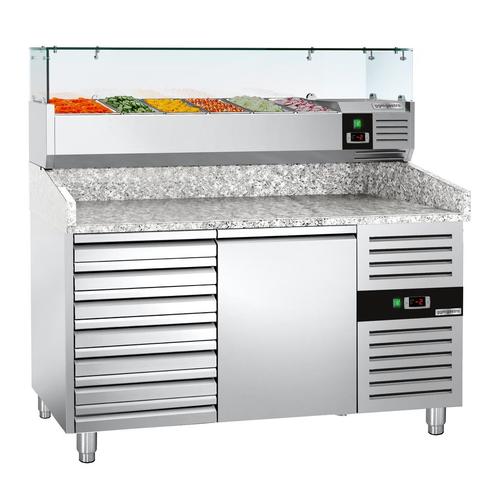 GGM Gastro | Pizza koelwerkbank ECO - 1500x800mm - met 1 |, Zakelijke goederen, Horeca | Meubilair en Inrichting, Verzenden
