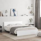 vidaXL Bedframe met hoofdeinde wit 140x190 cm, Verzenden, Wit, Hout, Nieuw