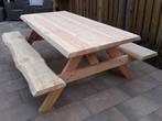 DOUGLAS PICKNICKTAFEL picknickbank met Boomvorm Boomstam, Verzenden, Nieuw, Rechthoekig, Hout