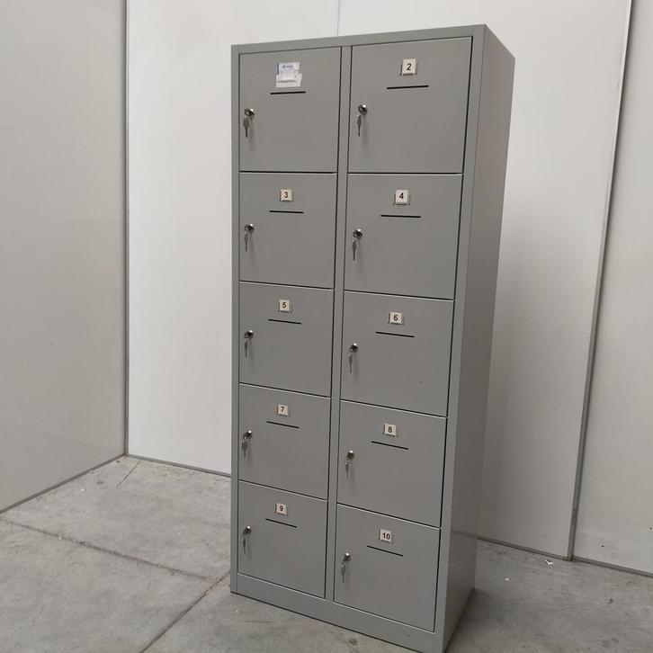 10-deurs metalen lockerkast - 190x80x45 cm, Huis en Inrichting, Kasten | Lockerkasten, Ophalen of Verzenden